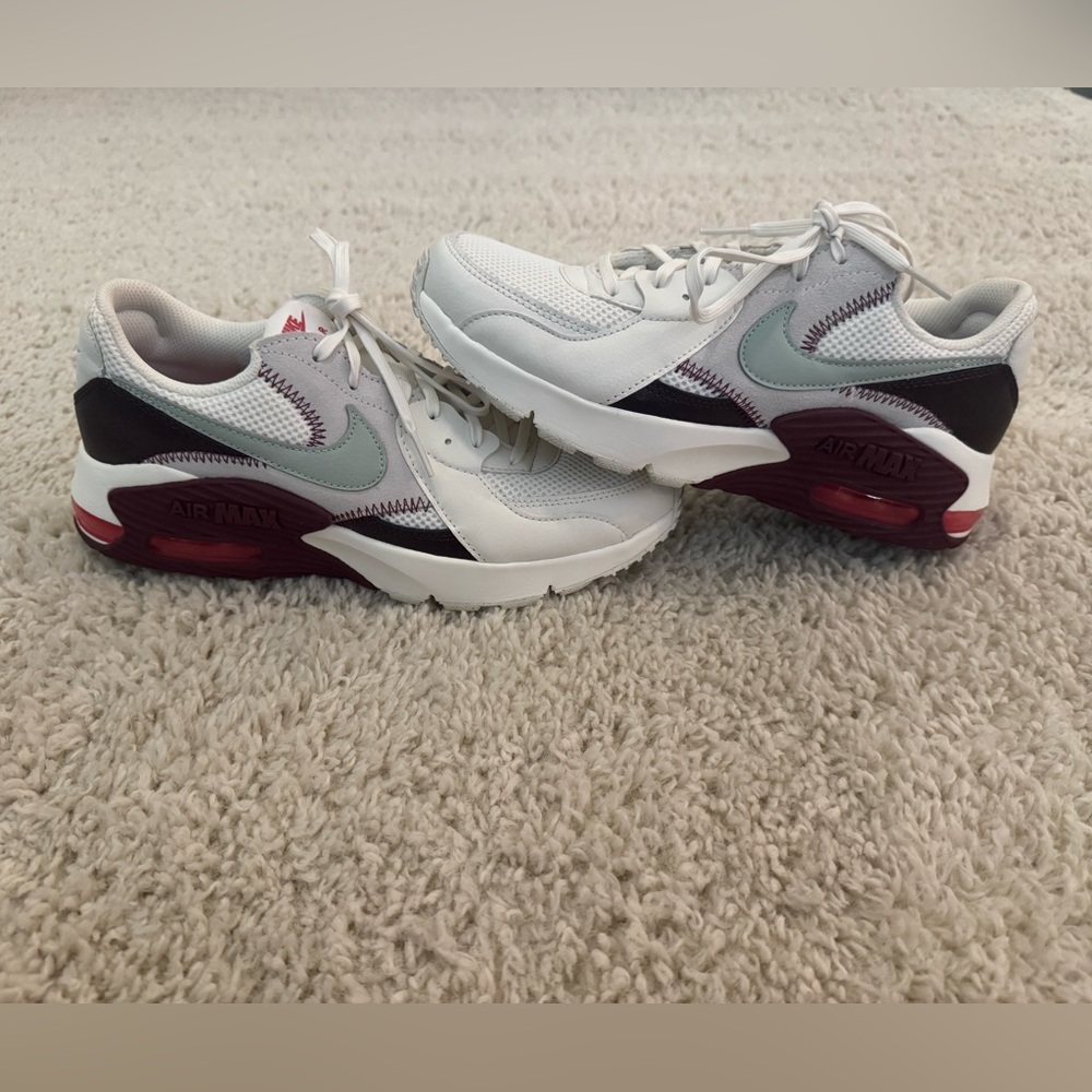 Nike Air Max White and Gray with Red Highlights